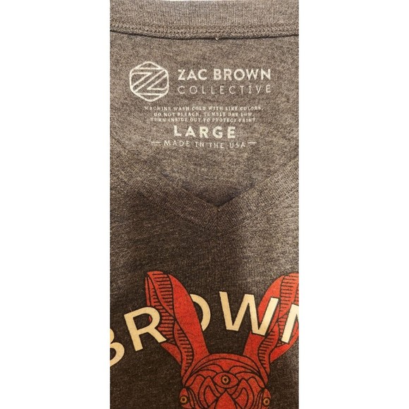 Zac Brown Band Down The Rabbit Hole Live Tour Women's Shirt Size Large - Picture 3 of 5